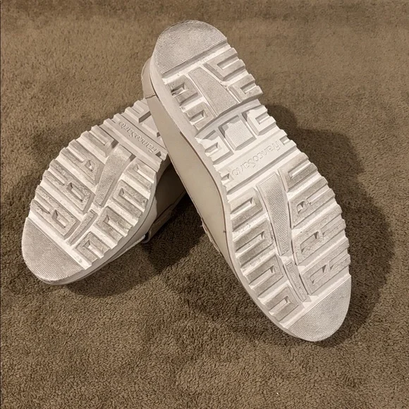 Franco Sarto Taupe Leather Cedra Loafers With Silver Accents - Size 7 - Picture 7 of 7